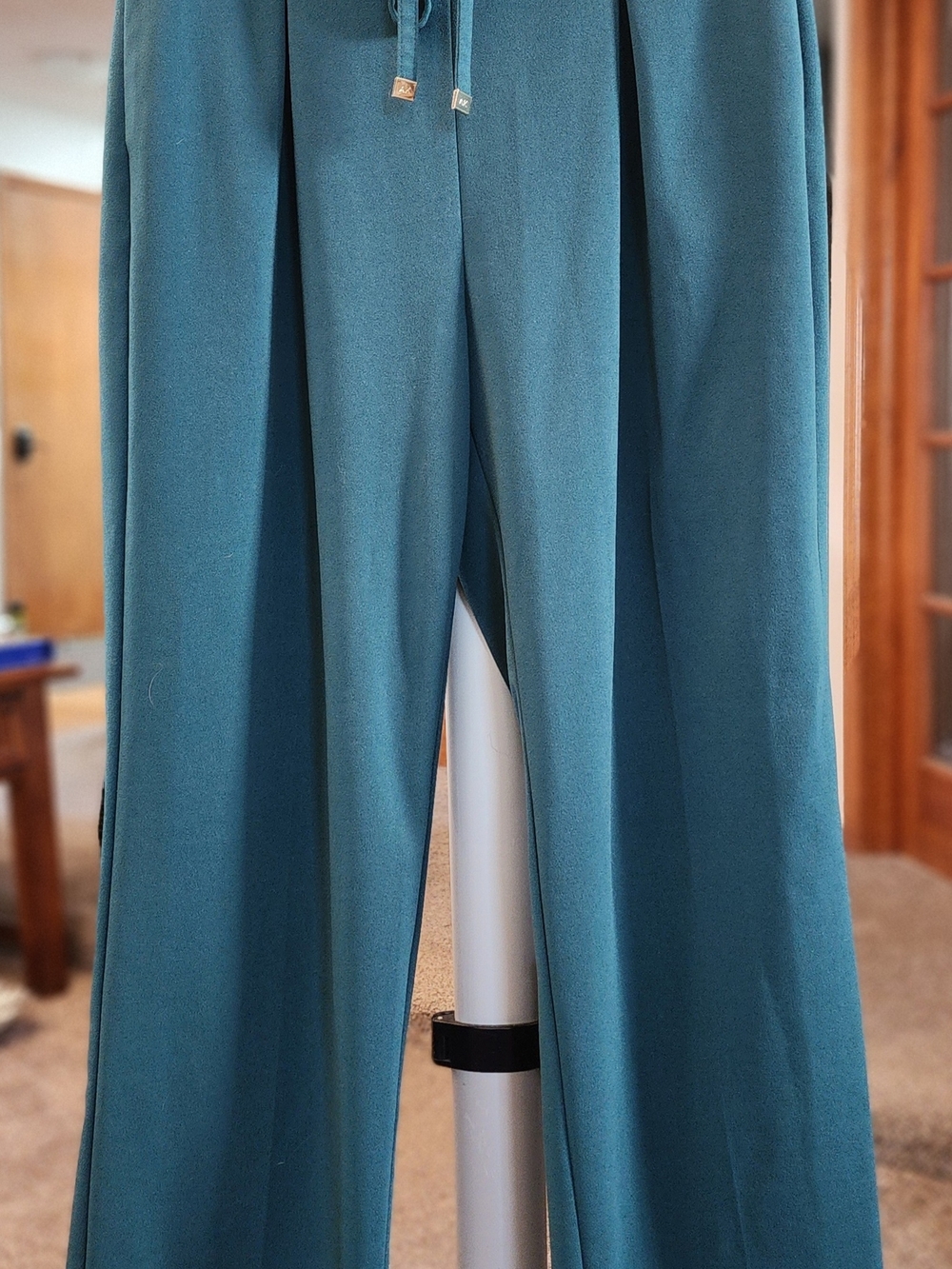 Anne Klein Teal Wide-Leg Pants